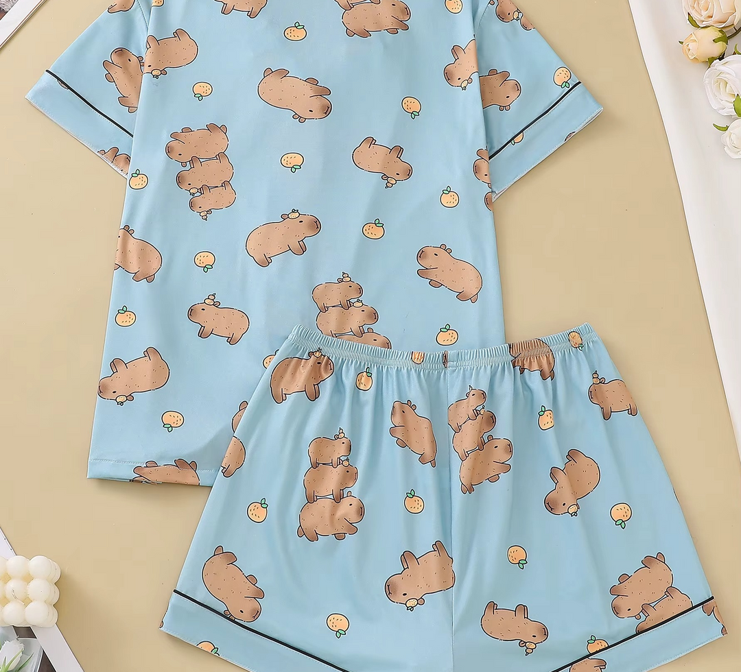 Pijama Capivaras & Laranjinhas