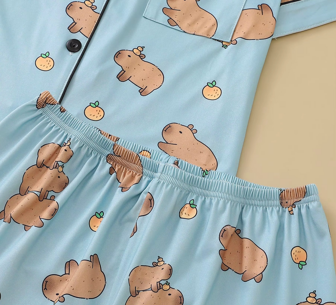 Pijama Capivaras & Laranjinhas