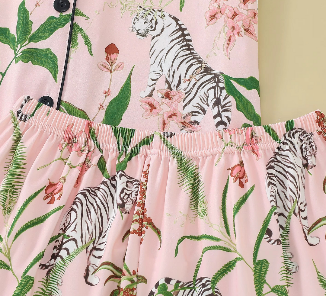 Pijama Tigre Rosa Selvagem