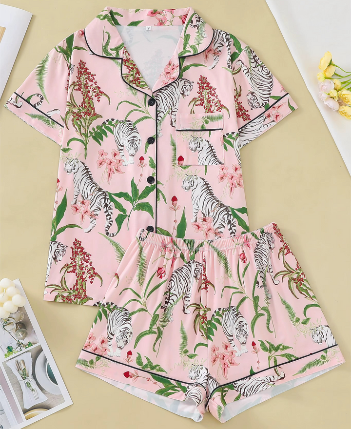 Pijama Tigre Rosa Selvagem