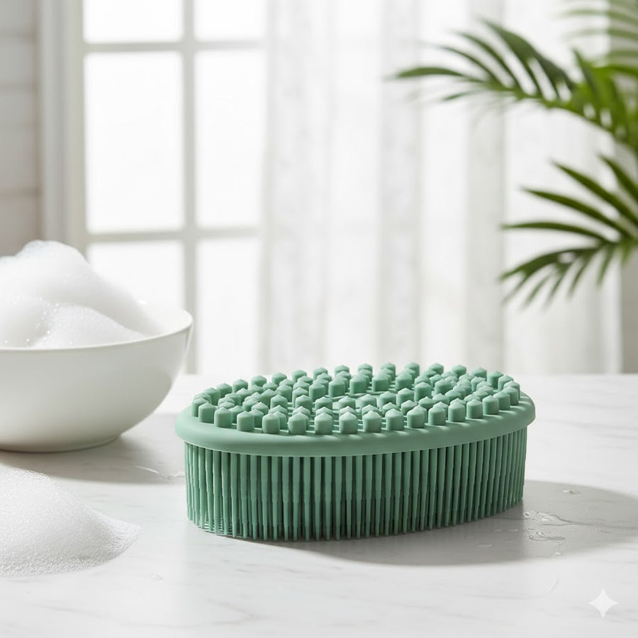 Escova Massageadora de Silicone para Banho – Spa em Casa